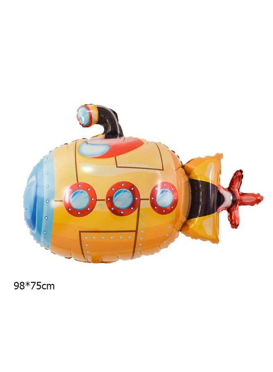 1 pc Birthday Party Balloons Large Size Submarine Foil Balloon Adult & Kids Party Theme Decorations for Birthday, Anniversary, Baby Shower Fatio General Trading
