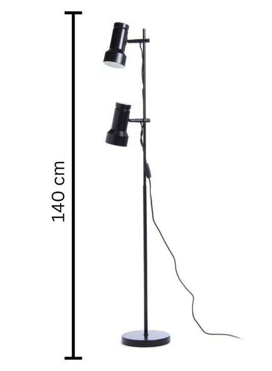 Stressless Klassik Floor Lamp - Timeless Black Matte Steel Elegance size