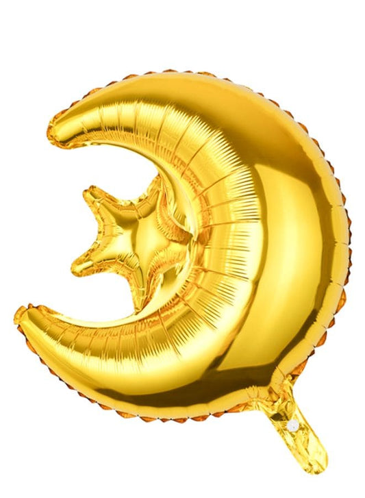 1 pc Birthday Party Balloons Large Size Star and Moon Foil Balloon Adult & Kids Party Theme Decorations for Birthday, Anniversary, Baby Shower Fatio General Trading