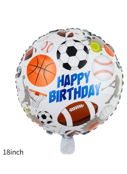 3 pc 18 Inch Party Balloons Large Size Sports Foil Balloon Adult & Kids Party Theme Decorations for Birthday, Anniversary, Baby Shower Fatio General Trading