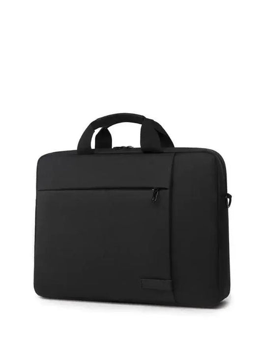 Black laptop bag on a white background