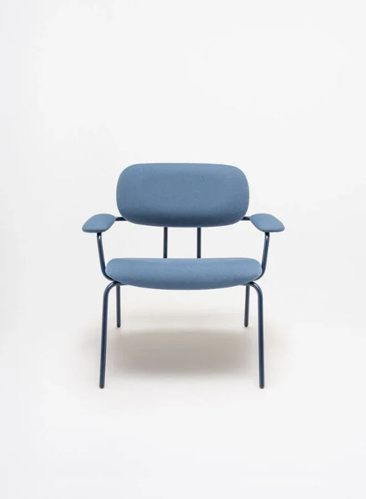 New School Modern Upholstered Lounge Chair with Metal Frame (Customizable)