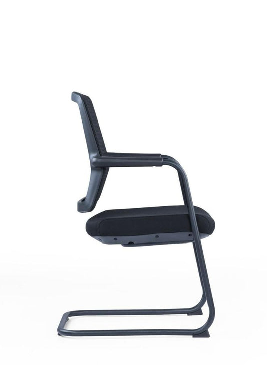 Ergonomic Office Chair Without Headrest – Lumbar Support & Steel Bow-Shaped Base
