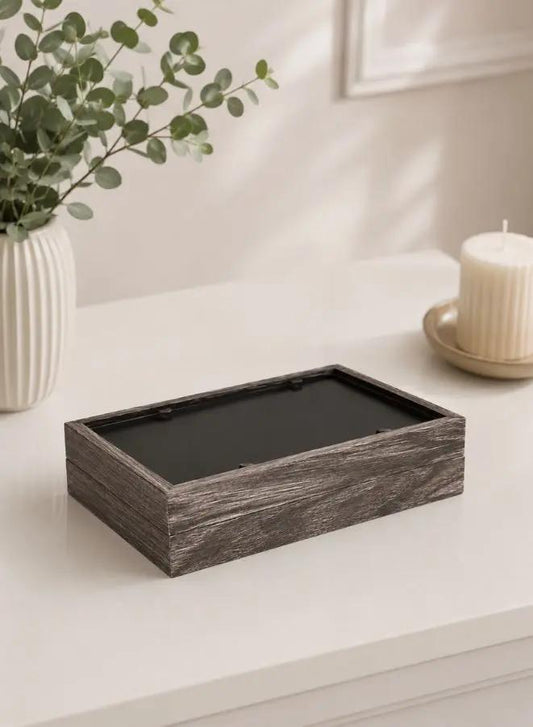 Foldable Wooden Photo Frame – Display 2 Photos | Grey