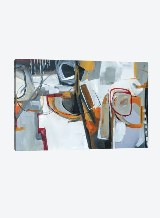Paths of Possibility | Modern Hand-Painted Abstract Wall Art on Cotton Canvas with Wooden Frame for Home & Office