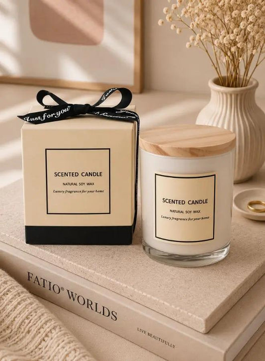 Soy Wax Scented Candle in Glass Jar – Gardenia, Vanilla & Rose | 150g Home Fragrance