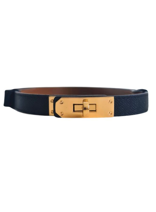 Women's Skinny Leather Belt Thin Waist Belts with Metal Buckle