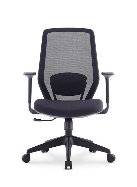 Black Frame Medium Back Executive Ergonomic Mesh Office Chair With Back Support