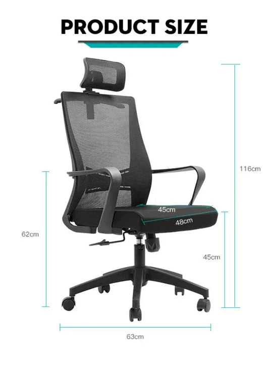 Ergonomic Office Chair | Moulded Sponge & Height Adjustable Headrest