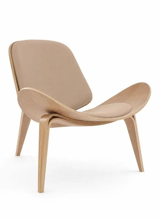 Comfortable PU Leather Lounge Chair with Bent Wood Frame | Office Lobby, Living Room & Waiting Areas | Fatio