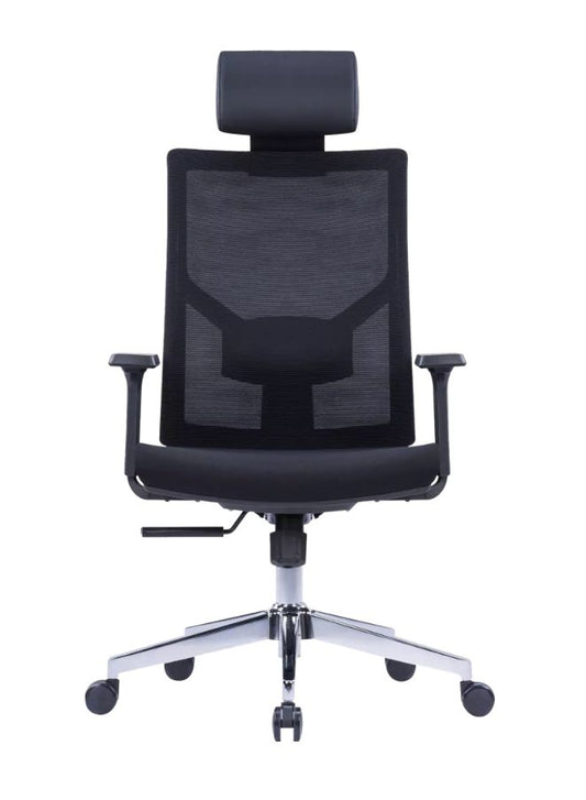 Mesh High Back Office Chair – Ergonomic Design with Adjustable Lumbar Support, Armrests, Chrome Base & Gas Lift