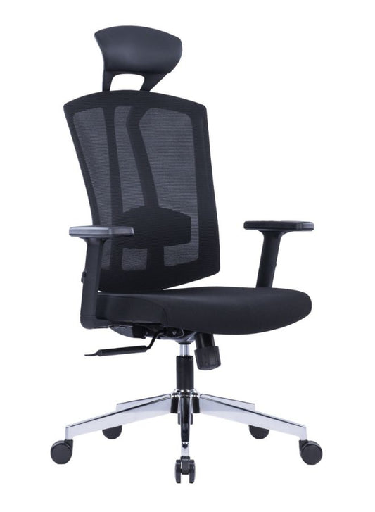 كرسي مكتب شبكي حديث عالي الظهر مع مسند للرأس للمديرين التنفيذيين