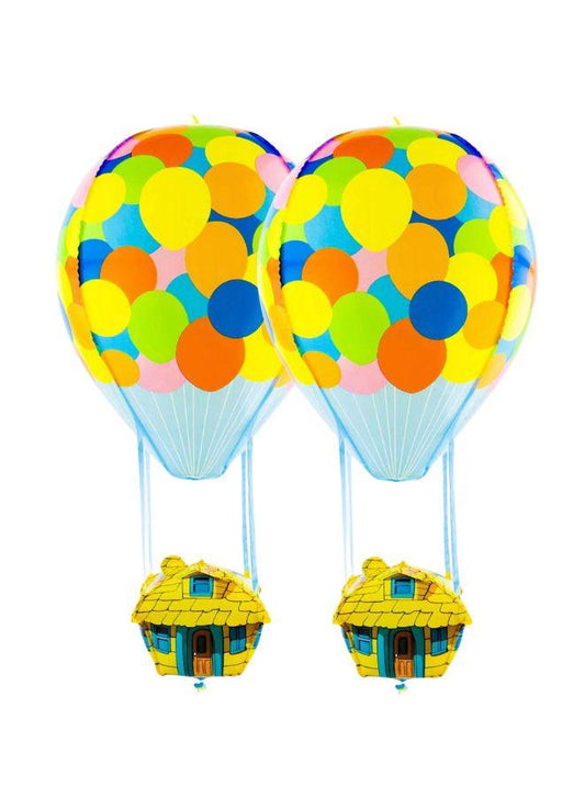 92 cm 3D Hot Air Foil Balloon, 2 Pcs Birthday Party Decor, Anniversary Decor, Graduation Decor, Holiday Decor, Easter Decor, Indoor Outdoor Decor, Home Decor, Valentine's Day Decor, Room Decor, Multicolor