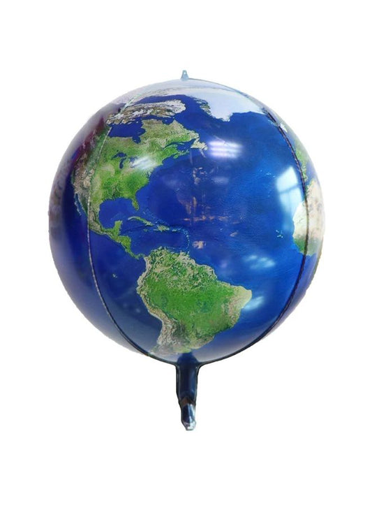 Planet Earth Globe Foil Balloon (22-Inch Round Orb) – Space & Eco Party Decor