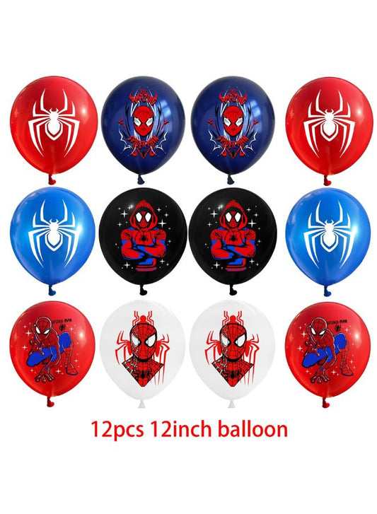 Spiderman Balloon Decoration Set for Kids Birthday Party – Happy Birthday Banner, Foil & Latex Balloons, Reusable & Easy to Set Up