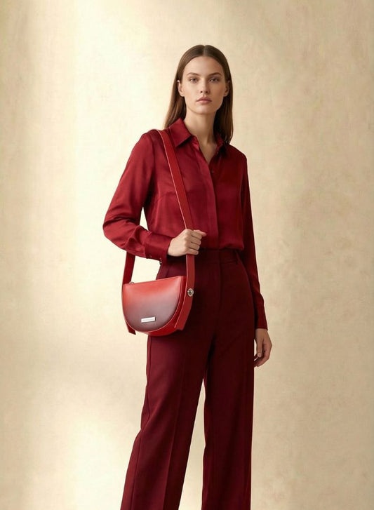 Gai Mattiolo Genuine Leather Shoulder Bag with an adjustable strap