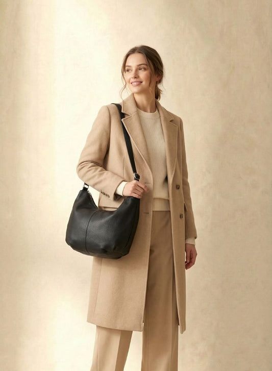 Gai Mattiolo Genuine Leather Zip Enclosure Shoulder Bag