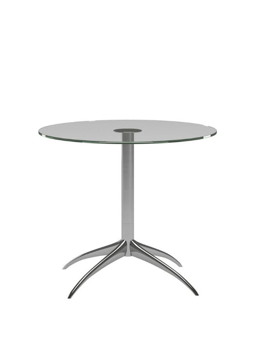 Stressless® Urban Star Side Table – Small Round Table with Polished Aluminum Legs | Modern Accent Table for Living Room and Office