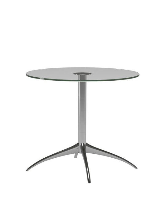Stressless® Urban Star Side Table – Small Round Table with Polished Aluminum Legs | Modern Accent Table for Living Room and Office