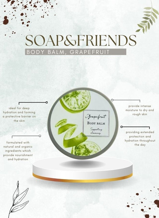Soap&Friends Slimming Body Lotion with Grapefruit and Algae – Firming & Hydrating Anti-Cellulite Skincare, 200ml