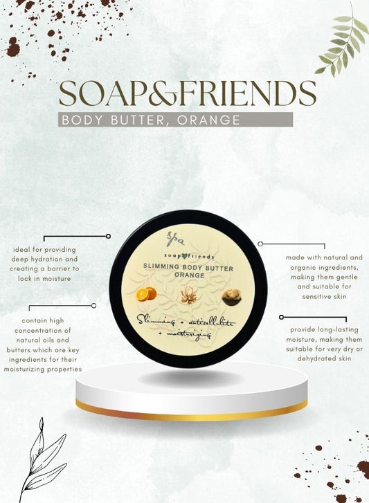 Soap&Friends Orange Body Butter with Avocado Oil and Shea Butter - 200 ml