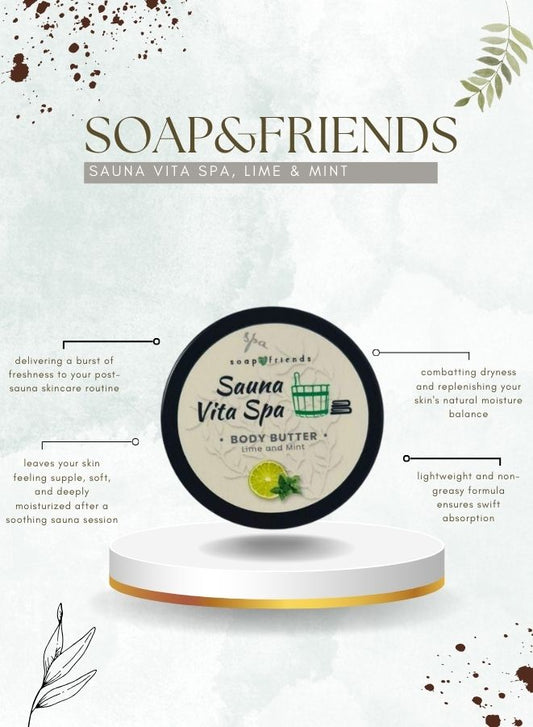 زبدة الجسم المغذية بالليمون والنعناع 50 مل | مرطب مثالي بعد الساونا للبشرة الحريرية