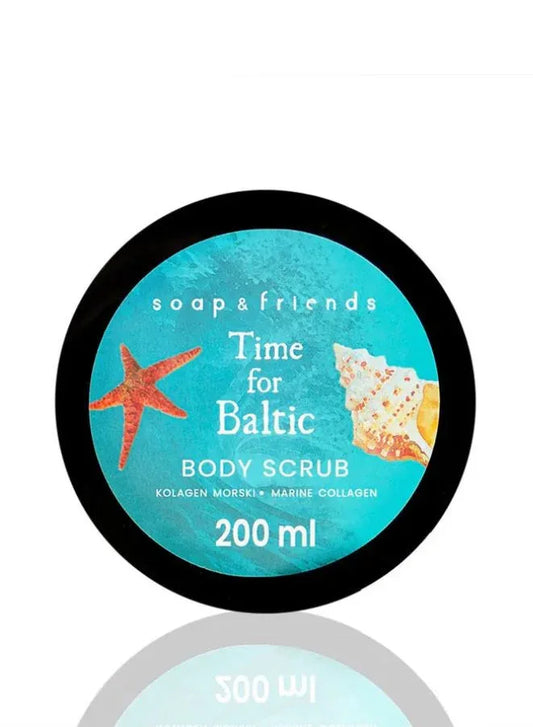 Time for Baltic Body Scrub – Natural Sugar Scrub with Almond, Avocado, Macadamia & Grape Seed Oils – Exfoliating, Nourishing & Skin-Smoothing Care