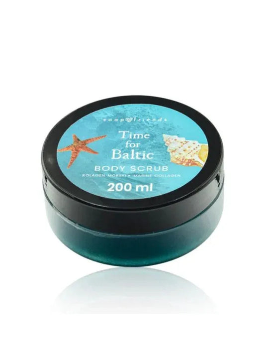 Time for Baltic Body Scrub – Natural Sugar Scrub with Almond, Avocado, Macadamia & Grape Seed Oils – Exfoliating, Nourishing & Skin-Smoothing Care