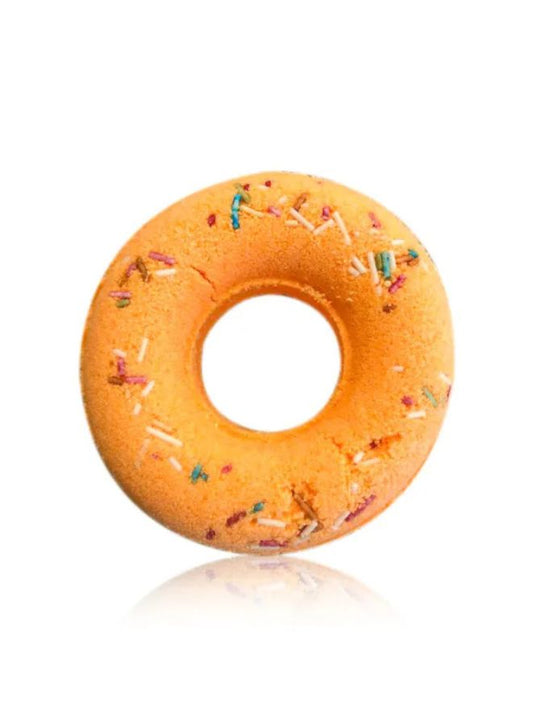 Soap & Friends Orange Bath Bomb Donut, Hydrating, Aromatherapeutic & Spa-Ready, 130 g
