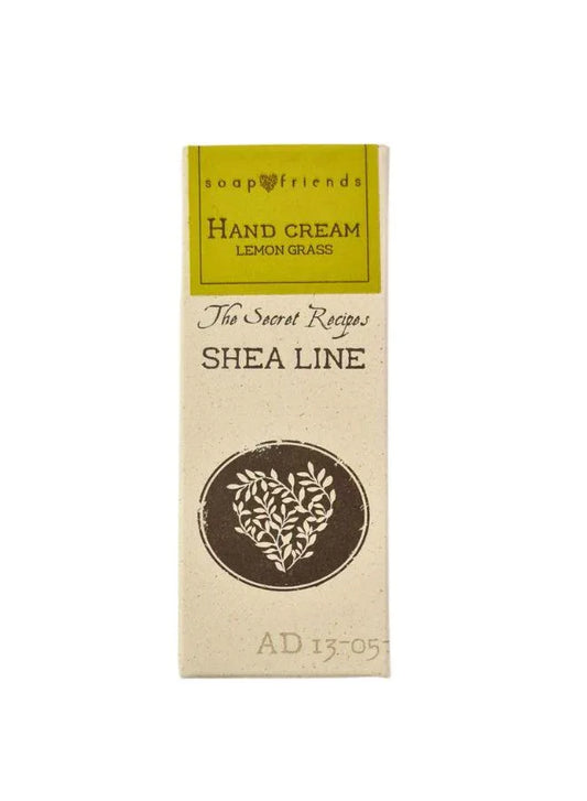 Lemongrass Shea Butter Hand Cream – Natural Formula with 20% Organic Shea Butter, Panthenol, Avocado & Almond Oils – Hydrating, Invigorating & Skin-Softening Care (80ml)