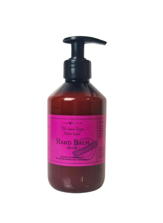 بلسم مغذي لليدين من سوب اند فريندز - العنب، غني بزبدة الشيا، 300 مل