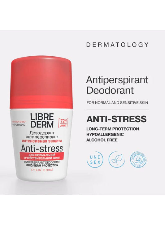 Librederm Anti-Stress antiperspirant deodorant on a white background