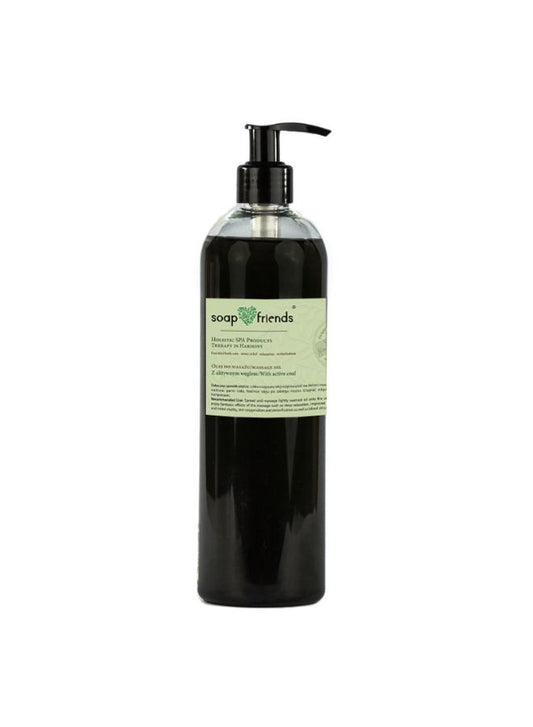 SPA Massage Oil with Active Coal | 500ml – Detoxifying & Nourishing Massage Oil