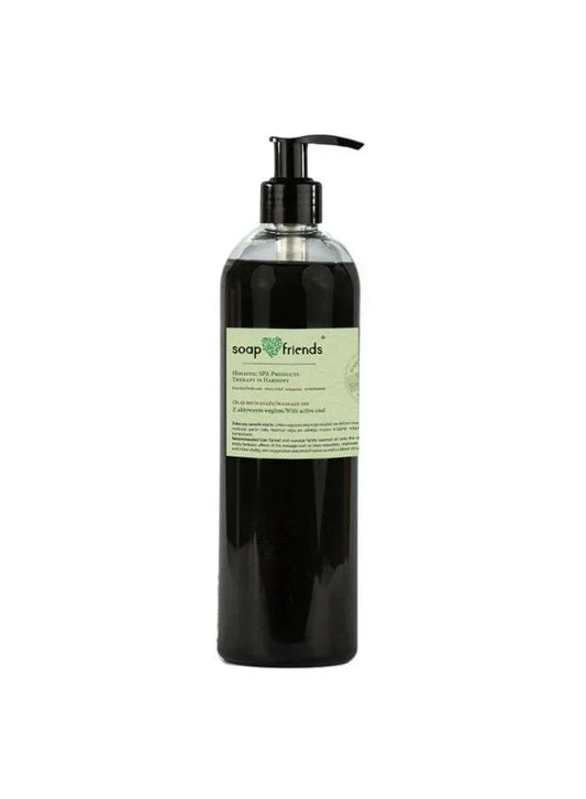 SPA Massage Oil with Active Coal | 500ml – Detoxifying & Nourishing Massage Oil