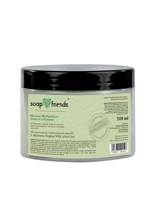 SPA Massage Butter with Active Coal | 500ml – Detoxifying & Regenerating Massage Butter