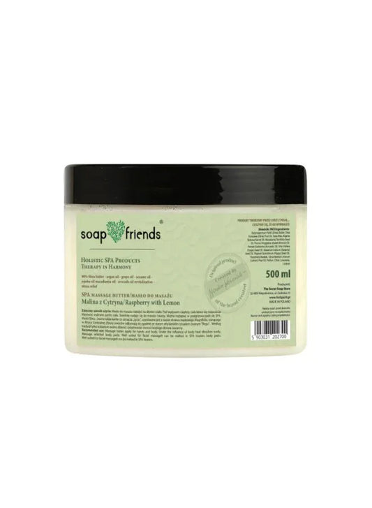 SPA Massage Butter Raspberry with Lemon | 500ml – Firming & Moisturizing Body Butter for Dry Skin