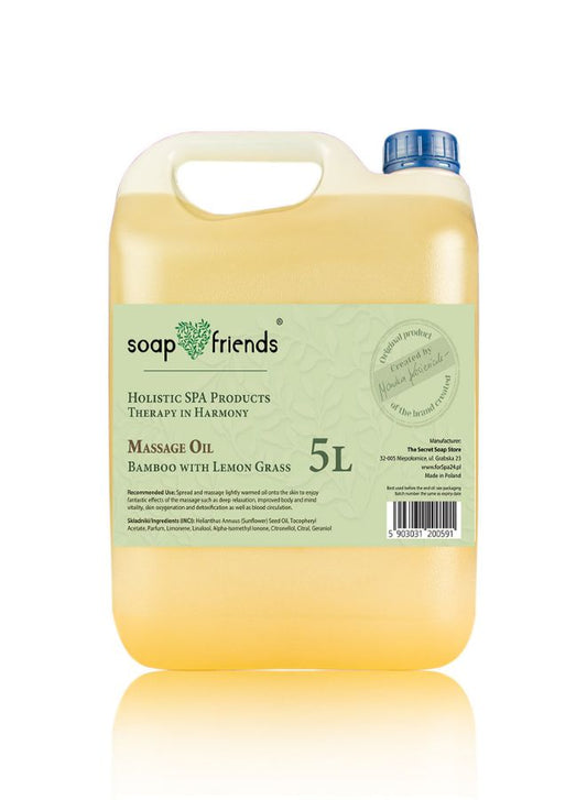 SPA Massage Oil Bamboo with Lemongrass | 5L – For UAE Spa & Salons