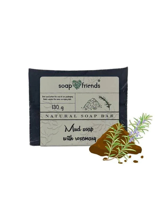 Natural Mudbath Soap – Natural Handmade Mineral-Rich Bar with Vegetable Glycerin & Coconut Oil – Deep Cleansing, Nourishing & Skin-Revitalizing Care (130g)