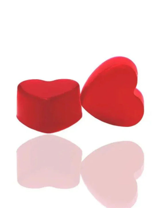 Heart-Shaped Cranberry Soap Set – Natural Handmade Bars with Vegetable Glycerin & Coconut Oil – Gentle Cleansing, Moisturizing & Romantic Gift (4 × 90g)