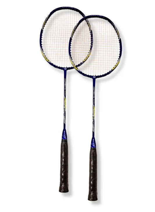 Whizz Badminton Racket ED02 2 Pcs Set – Protector Design, 3U (88g), Pre-Tensioned at 20lbs – Perfect for Beginners, Teenagers & Family Fun