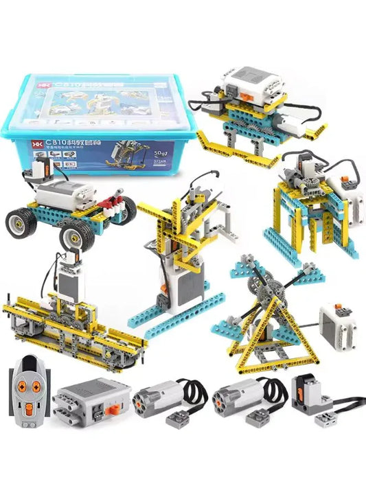 50-in-1 Programmable Robot Kit - 702 PCS DIY STEM Building, Blocks Learning & Educational Toys, App Control