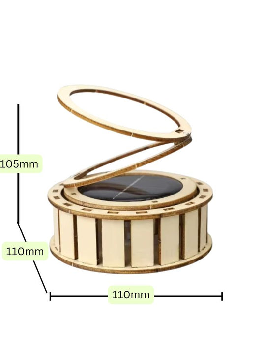 STEM Toy, Wooden Sun Dial, Solar-Powered Montessori Toy, DIY 3D puzzle, eco-friendly, handmade, educational toy