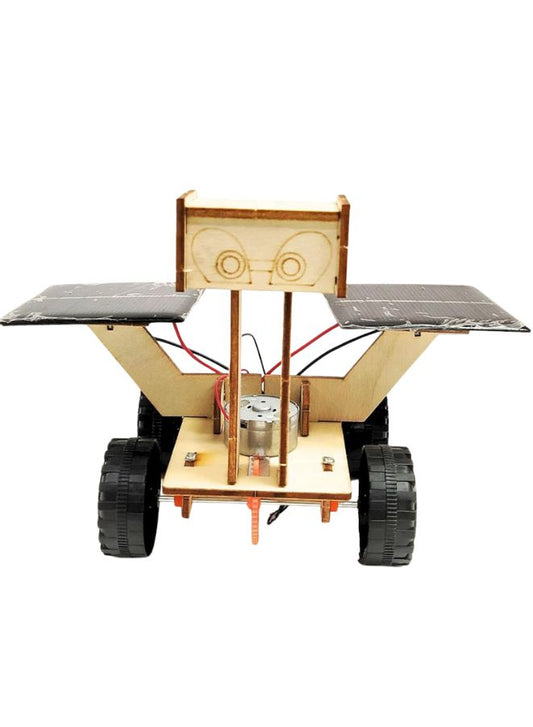 STEM Toy, Wooden Lunar Rover, Solar-Powered Montessori Toy, DIY 3D puzzle, eco-friendly, handmade, educational toy