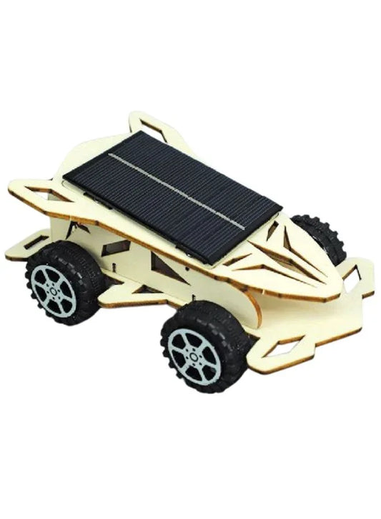 STEM Toy, Wooden Race Car, Solar-Powered Montessori Toy, DIY 3D puzzle, eco-friendly, handmade, educational toy