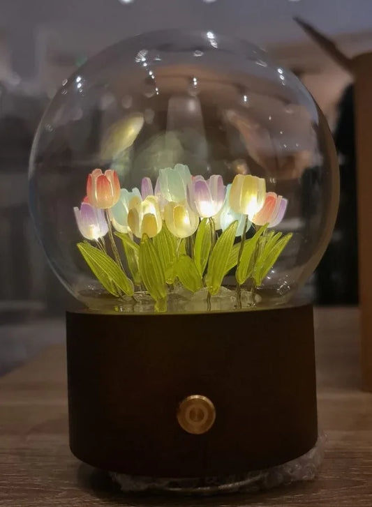 Tulip Decorative Light Ornaments LED Atmosphere Lamp & Music Box