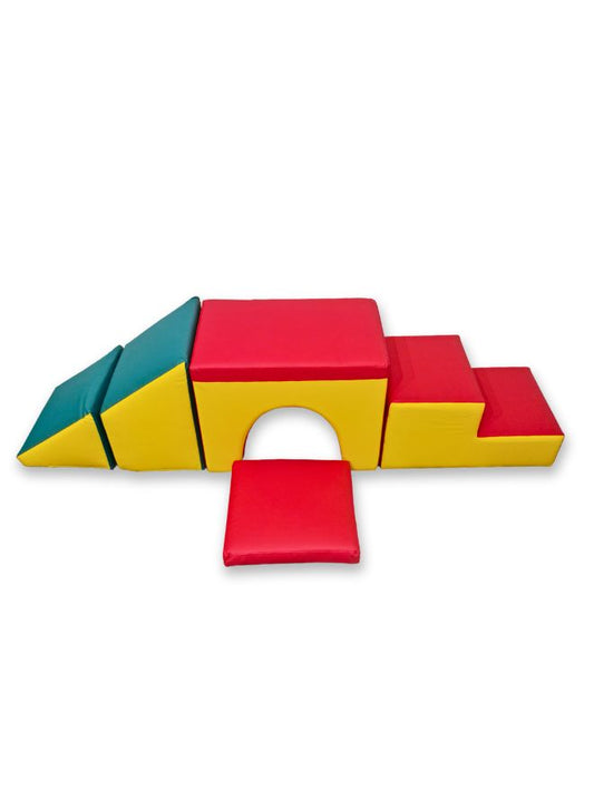 مجموعة لعب إسفنجية للنشاط التسلق والزحف للأطفال من عمر 9 أشهر إلى سنتين | لعبة التسلق خفيفة الوزن على شكل إسفنجة للأطفال الصغار | مقاوم للماء وسهل التنظيف