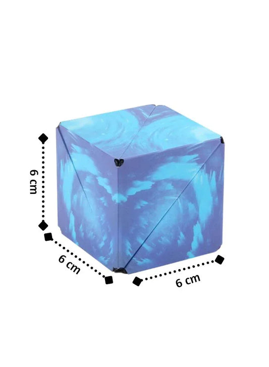 Shape Shifting Box, Fidget Cube with 36 Rare Earth Magnets, Light Blue
