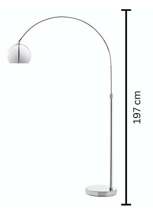 Modern Chrome Finish with Foot Switch Lounge Mini Floor Lamp size