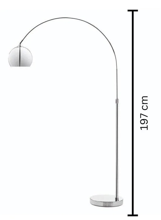Modern Chrome Finish with Foot Switch Lounge Mini Floor Lamp size