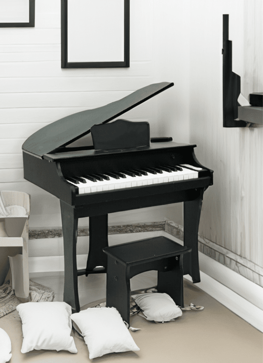 بيانو خشبي رقمي مكون من 37 مفتاحًا للأطفال - لعبة تعليمية ذات ميزات تفاعلية